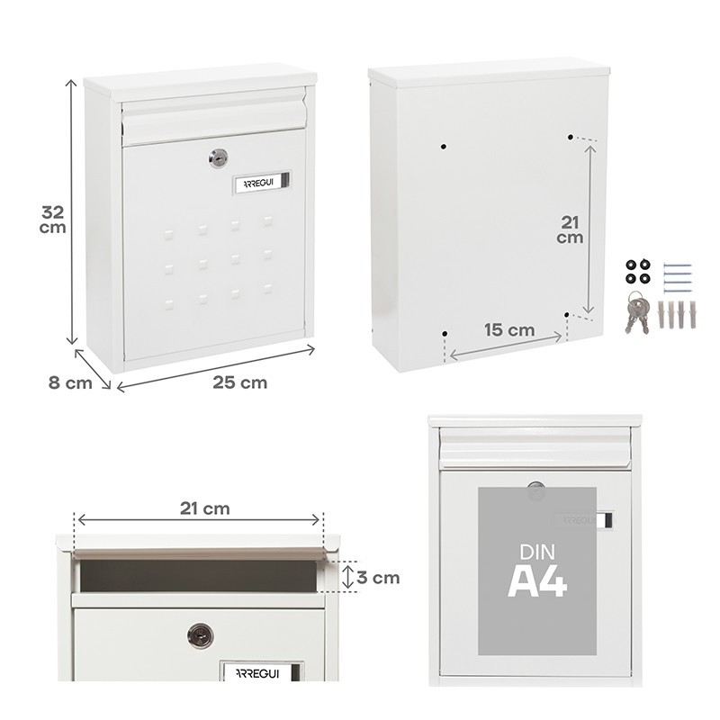 Tell me Outside Mailbox Size DIN A4 | ARREGUI