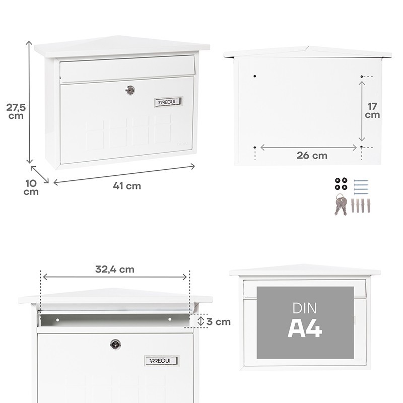 Outdoor Mailbox Size DIN A4 | ARREGUI