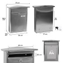 Home Stainless Steel Outdoor Mailbox Size DIN A4 | ARREGUI