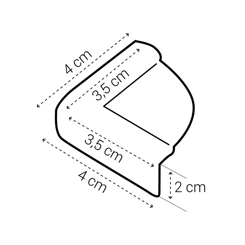 Protettore d'angoli in plastica trasparente | ARREGUI