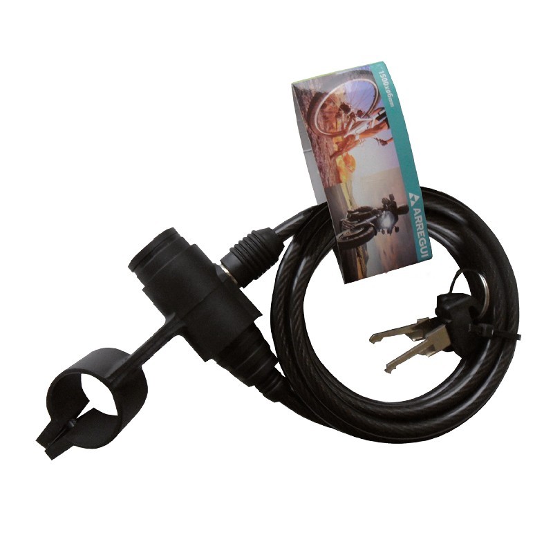 Anti-theft Spiral Bike 1.5 m with Holder | ARREGUI