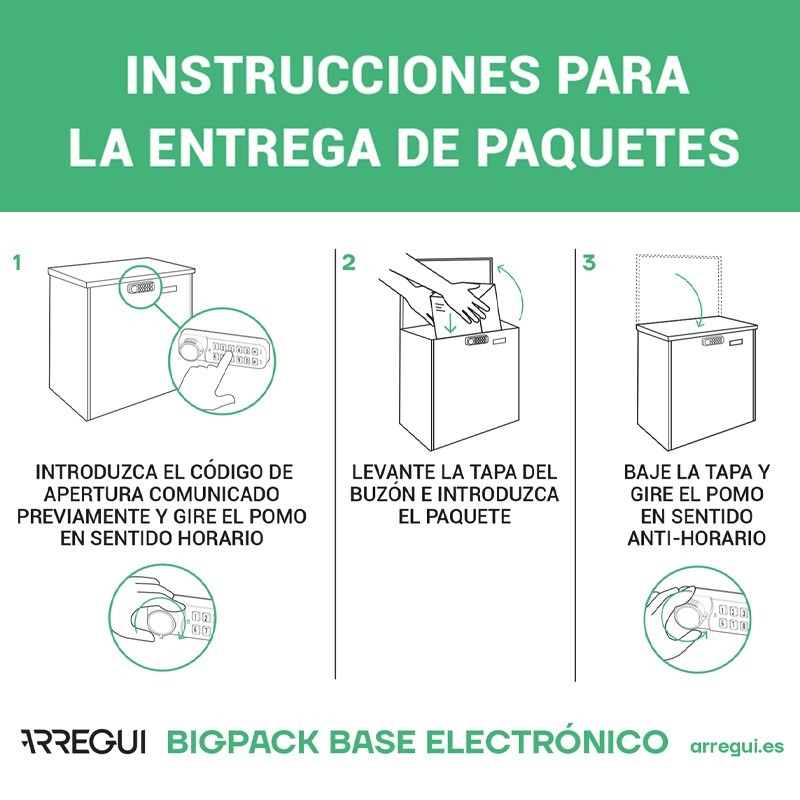 Bigpack Base Parcel Mailbox - Electronic | ARREGUI