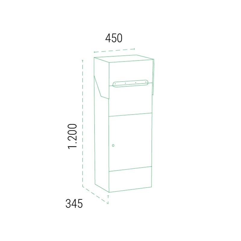 Multipack Base Parcel Mailbox - Front | ARREGUI