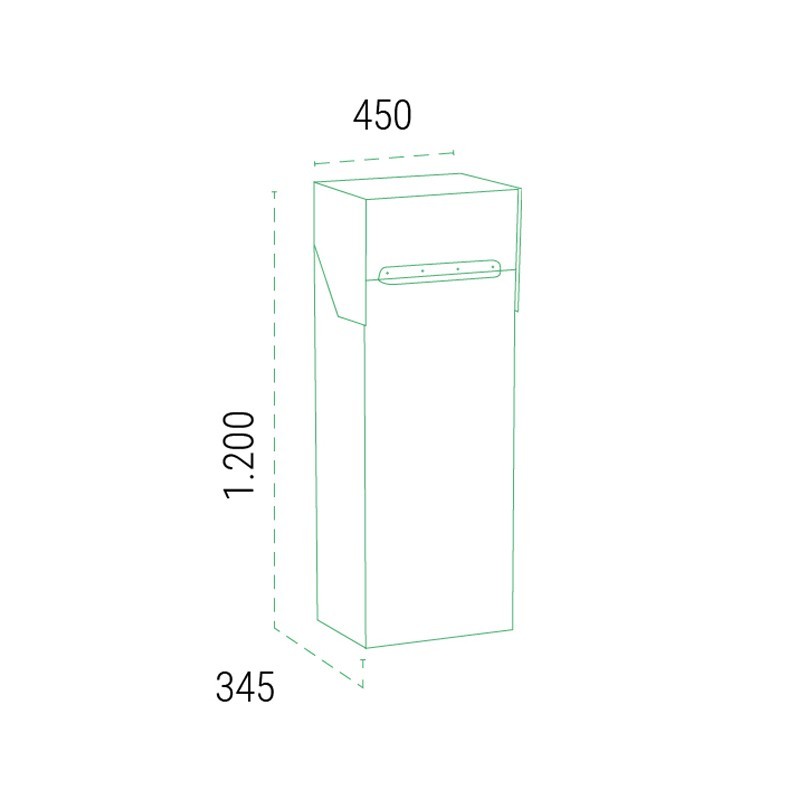 Multipack Base Parcel Mailbox - Back | ARREGUI