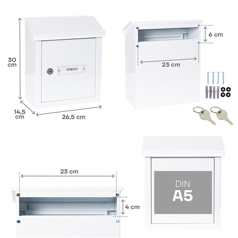 Steel Letter Collection Box Size DIN A5 | ARREGUI