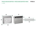 Pack Portabiglietti più Portacarte Acciaio Inox DIN A4 | ARREGUI
