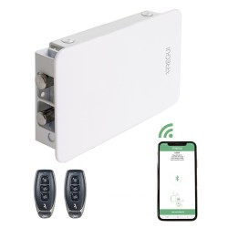 Kamo - Invisible Security Lock for Door, Interior Bolt for Door, Opening and Closing with Remote Control (2 remotes included), Control and Management via Mobile App