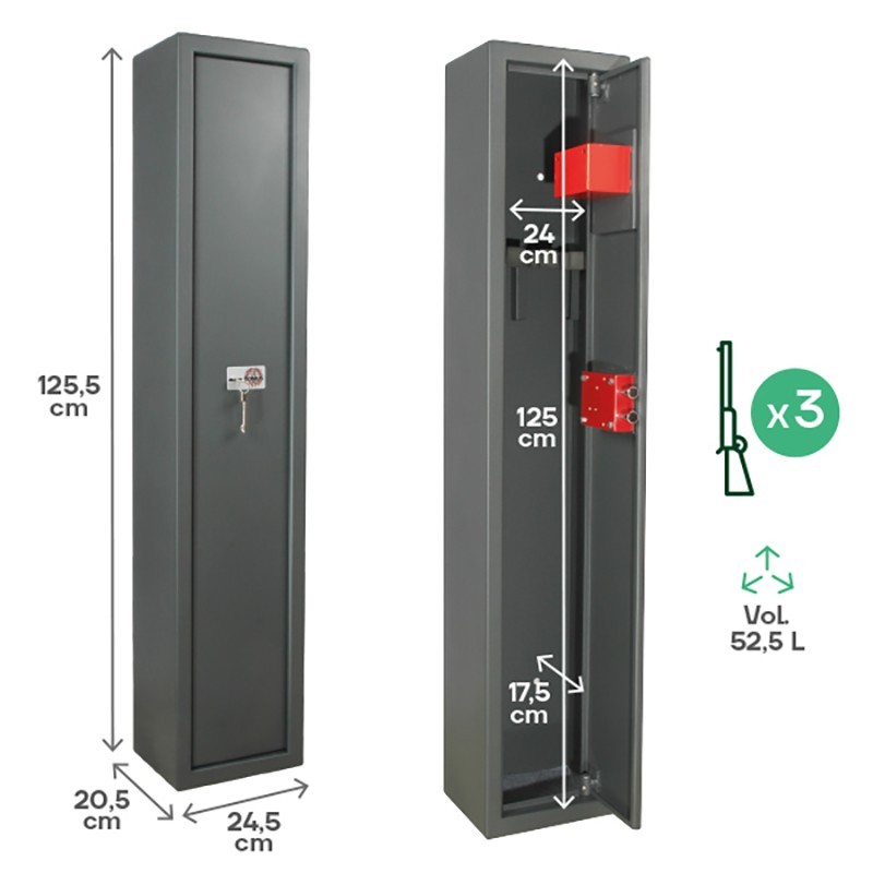 Gun cabinet for 3 shotguns | ARREGUI