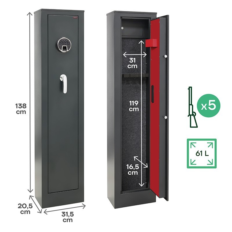 Gun Safe Fingerprint for 5 Shotguns | ARREGUI