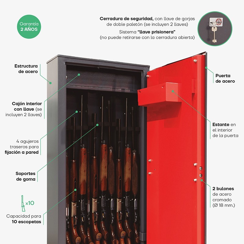 Armero Braccio per 10 Fucili | ARREGUI