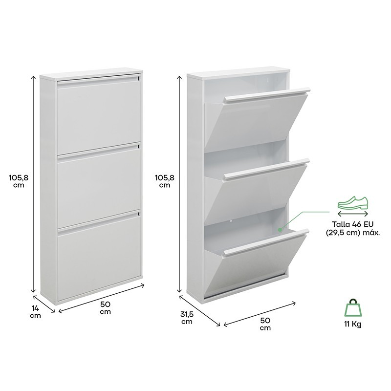 Steel Shoe Rack for 9 to 12 Pairs of Shoes | ARREGUI