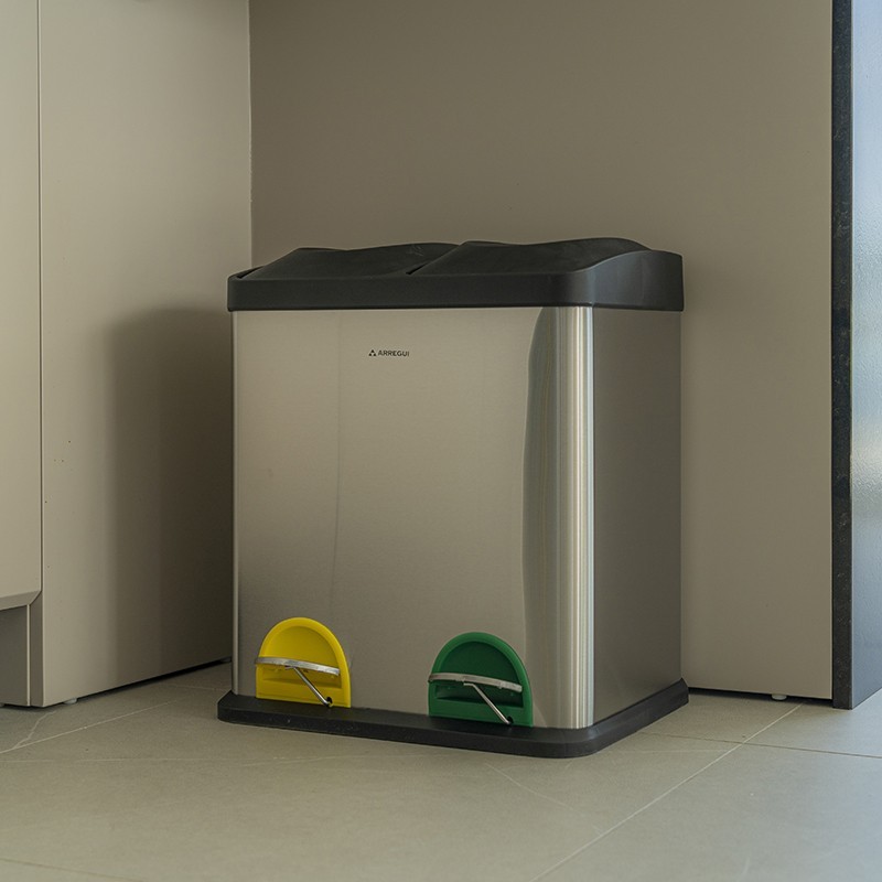 Cestino per rifiuti a pedale Cubo 2x15 L (30 L) | ARREGUI