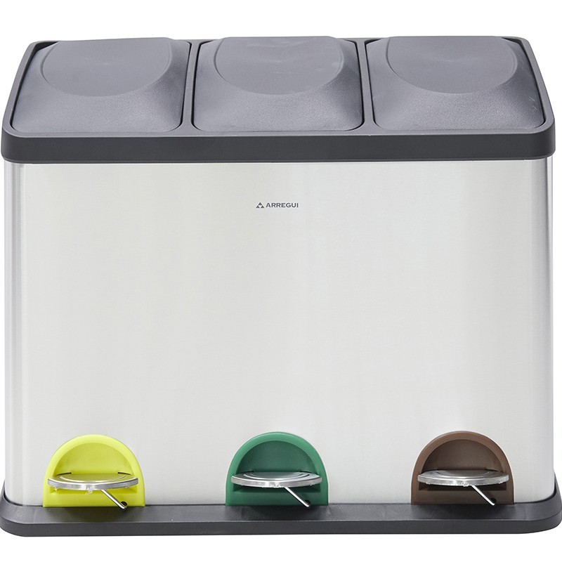 Cestino per rifiuti Step Bin 3x15 L (45 L) | ARREGUI