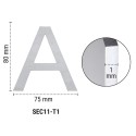8 cm Metal Sign Number or Letter Inox | ARREGUI