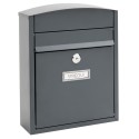 Compact Anthracite Outdoor Mailbox Size DIN A5 | ARREGUI