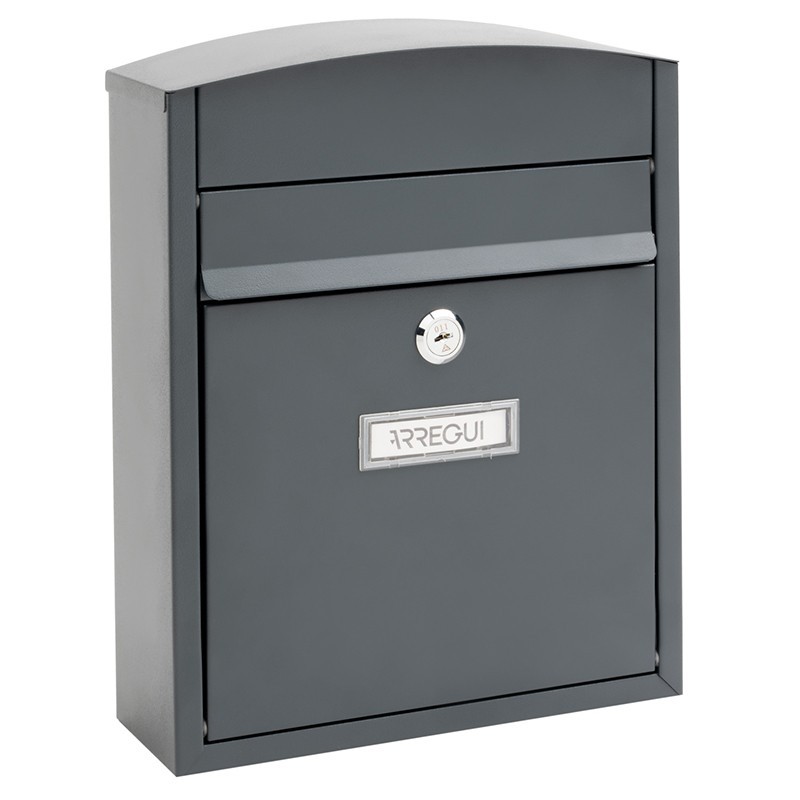 Compact Anthracite Outdoor Mailbox Size DIN A5 | ARREGUI