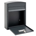 Compact Anthracite Outdoor Mailbox Size DIN A5 | ARREGUI