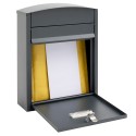Compact Anthracite Outdoor Mailbox Size DIN A5 | ARREGUI