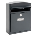 Compact Anthracite Outdoor Mailbox Size DIN A5 | ARREGUI