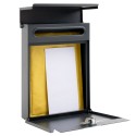 Line Anthracite Outdoor Mailbox Size DIN A5 | ARREGUI