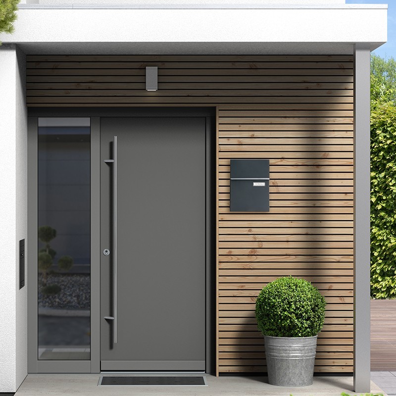 Line Anthracite Outdoor Mailbox Size DIN A5 | ARREGUI