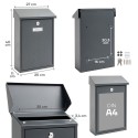 Premium Anthracite Outdoor Mailbox Size DIN A4 | ARREGUI