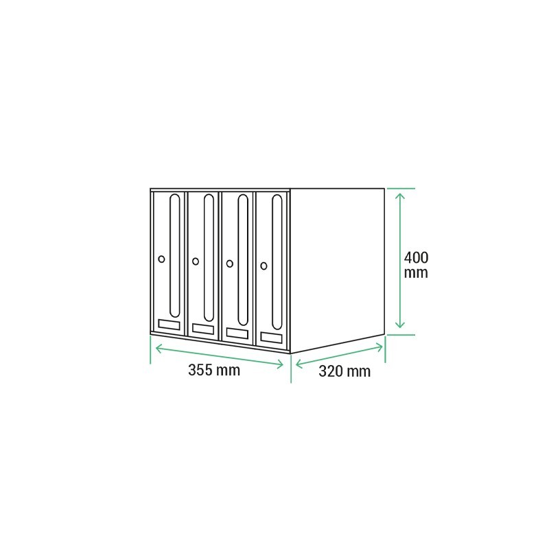 Front Vertical Black Body, Satin Stainless Steel Door | ARREGUI