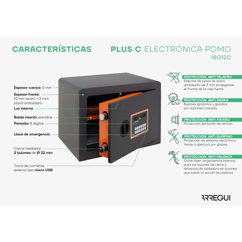 Surface-Mount Electronic Plus C Safe | ARREGUI