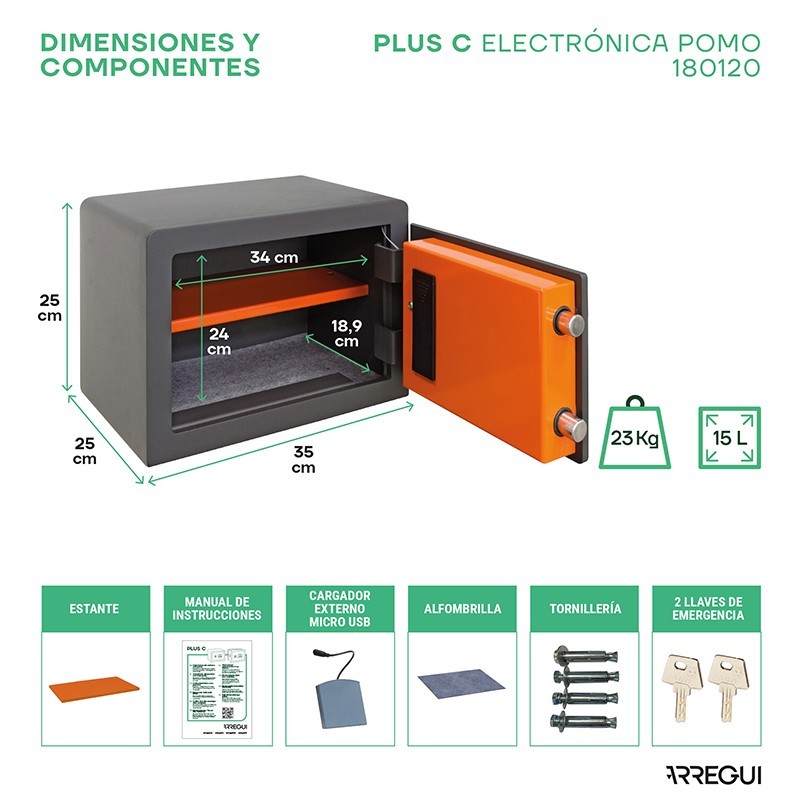 Cassaforte a Soffitto Plus C Elettronica | ARREGUI