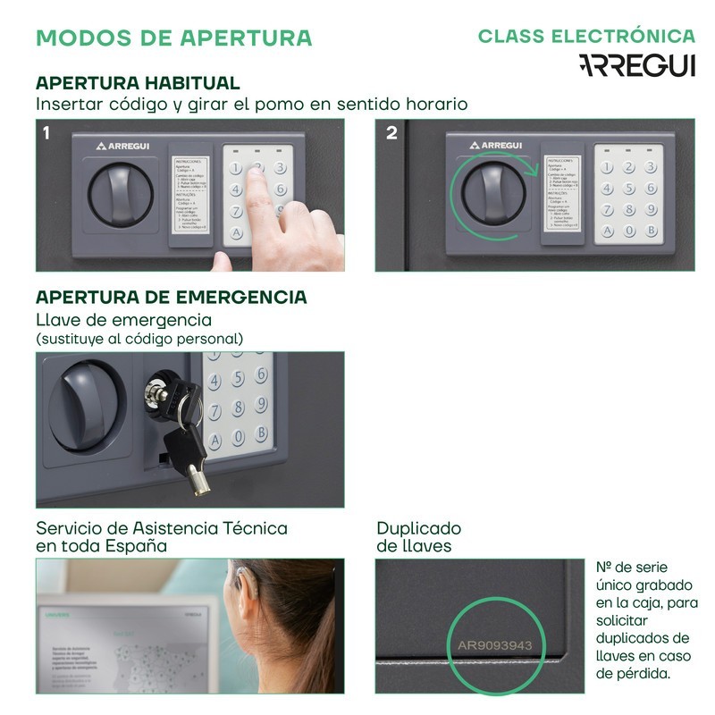 Cassaforte a incasso elettronica Class | ARREGUI