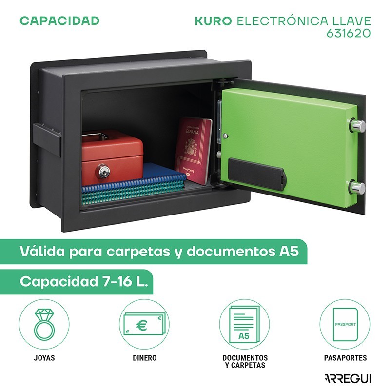 Built-in Safe Kuro Fingerprint+Key | ARREGUI
