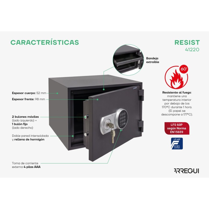 Fireproof Surface-Mount Safe | ARREGUI