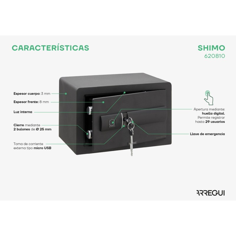 Shimo Fingerprint Overlapping Safe | ARREGUI