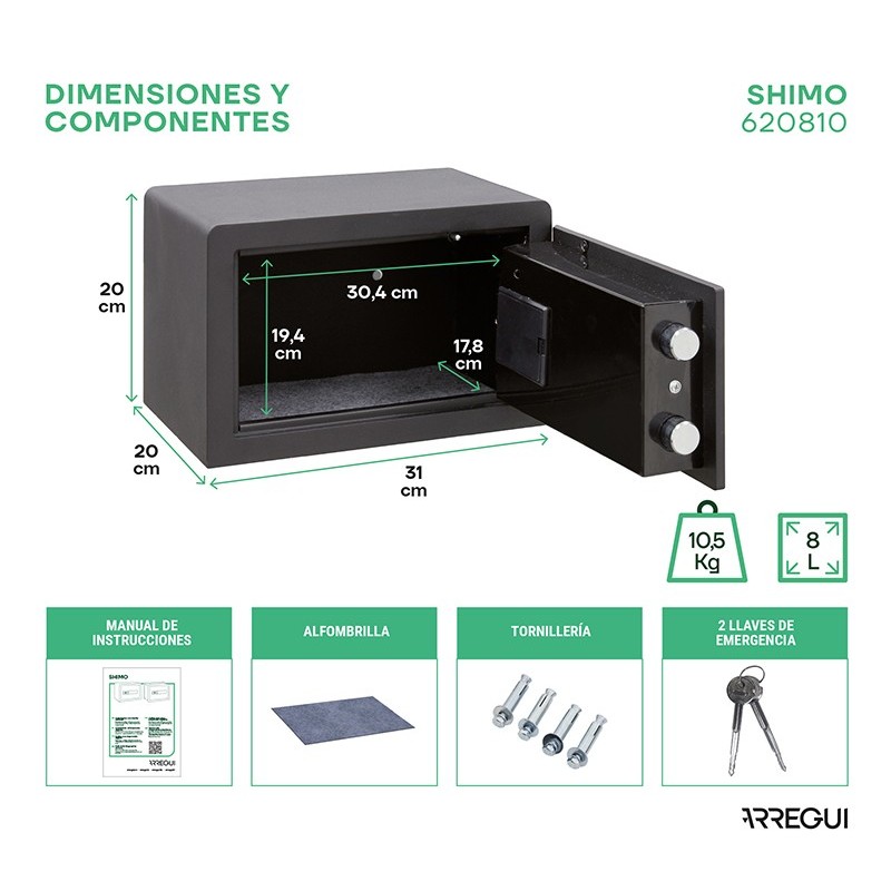 Shimo Fingerprint Overlapping Safe | ARREGUI