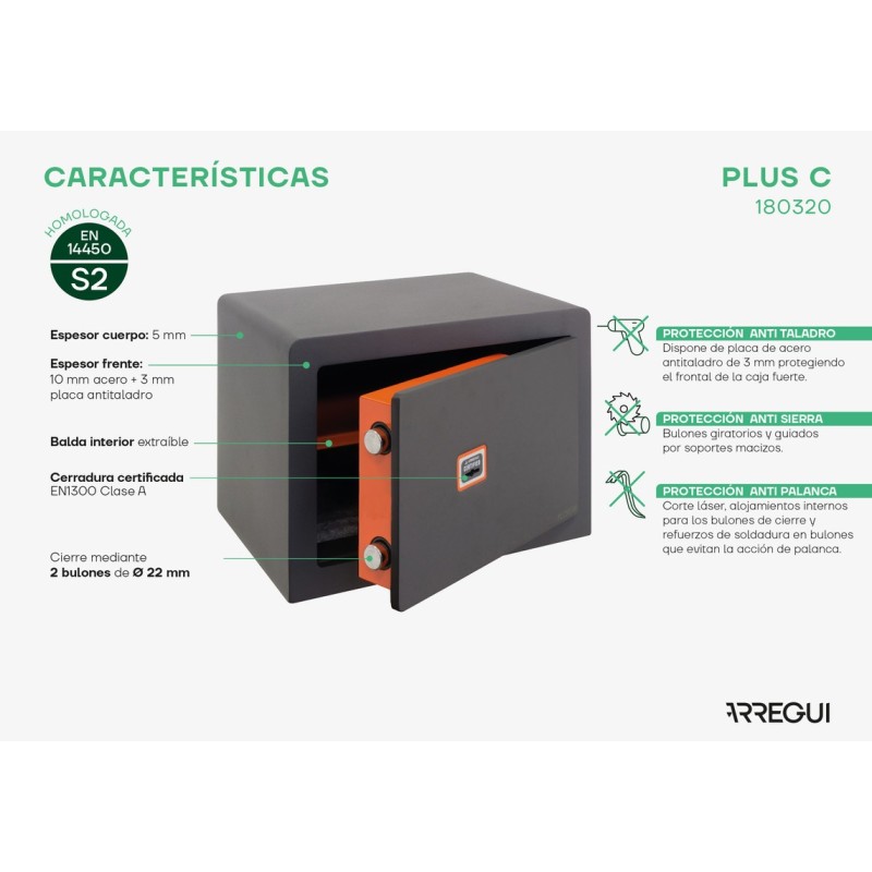 Cassa Forte da Incasso Plus C Chiave | ARREGUI