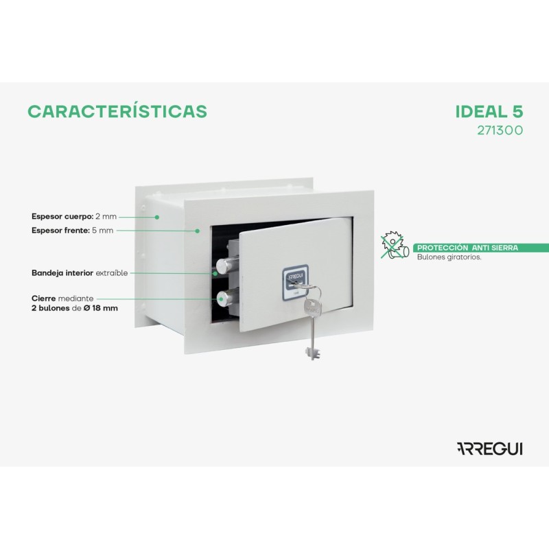 Cassa Forte a Incasso Ideal5 Chiave | ARREGUI