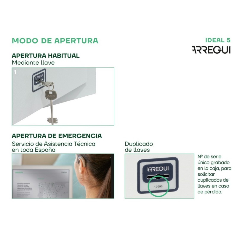 Cassa Forte a Incasso Ideal5 Chiave | ARREGUI