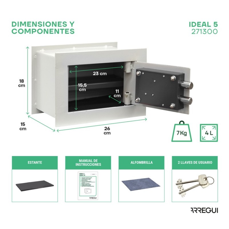 Built-in Safe Ideal5 Key | ARREGUI
