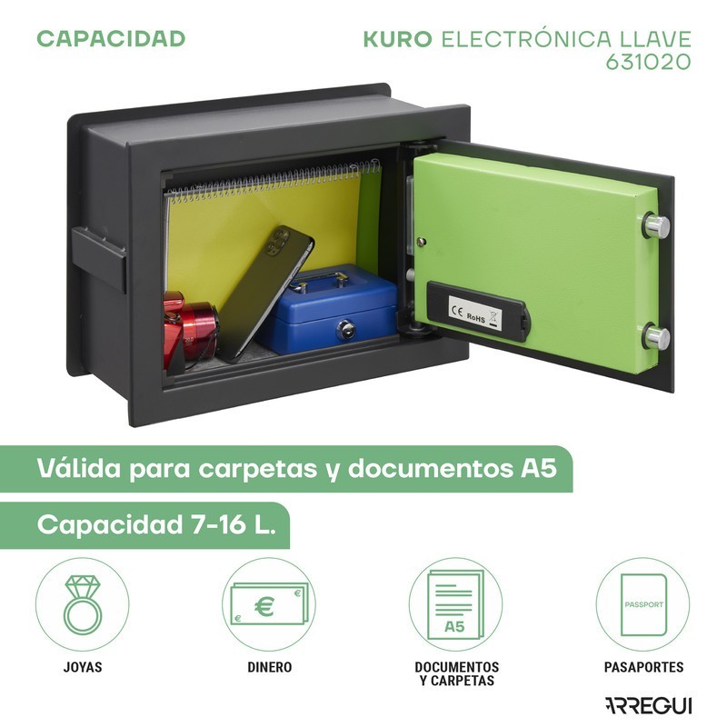 Cassaforte a Incasso Kuro Elettronica+Chiave | ARREGUI