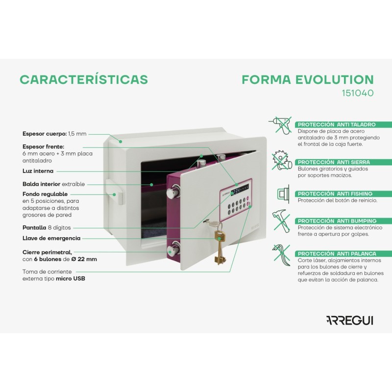 Recessed Safe Evolution Shape | ARREGUI