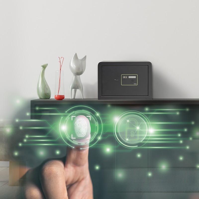 Surface-Mounted Safe Kuro Fingerprint+Key | ARREGUI