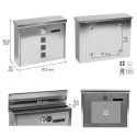 Chance Stainless Steel Outdoor Mailbox Size DIN A4 | ARREGUI